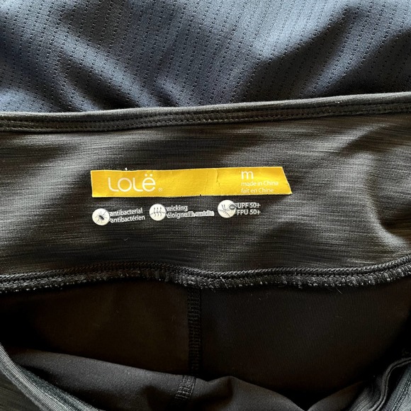 Lole Ace Skort Black‎ Grey Size Medium Tennis Running Golf Gym Skirt Shorts - Picture 11 of 12